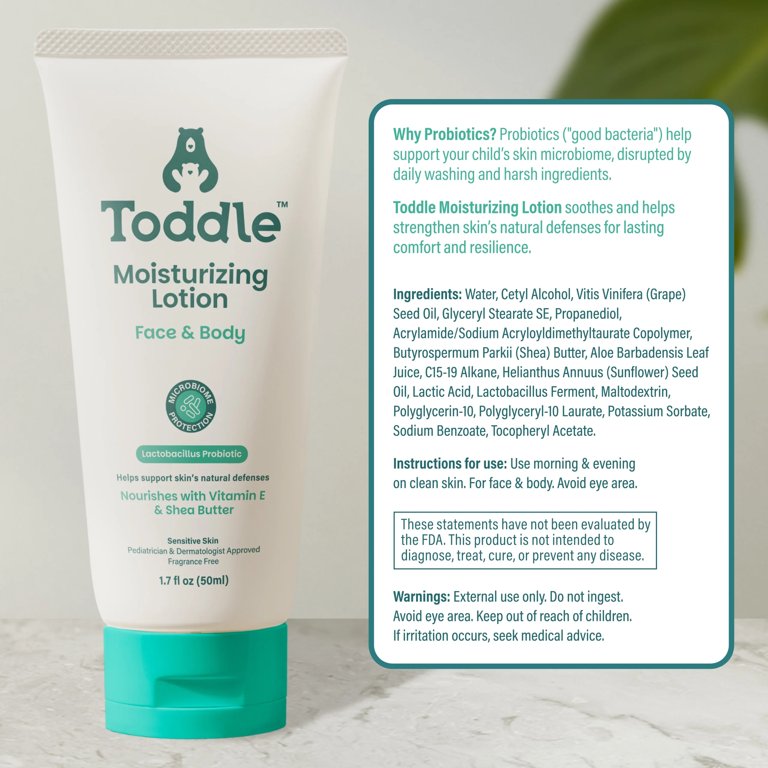 Toddle Postbiotic Moisturizing Lotion - Image 2